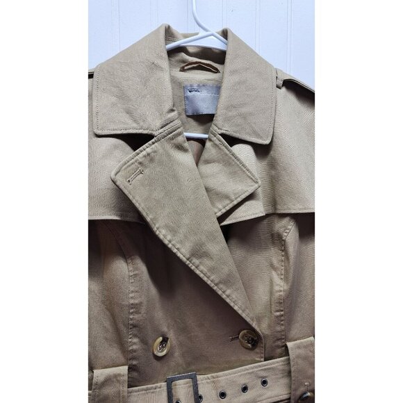 ASOS Beige Trench Coat With Belted Waist & Double-Breasted Button Closure - Picture 11 of 13